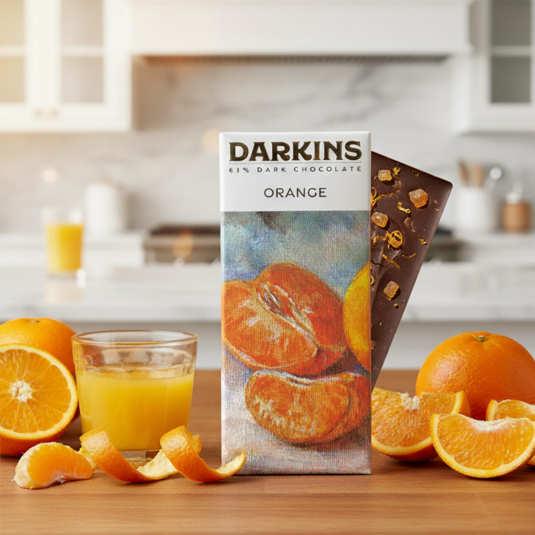 63% Dark Orange Chocolate by Darkins